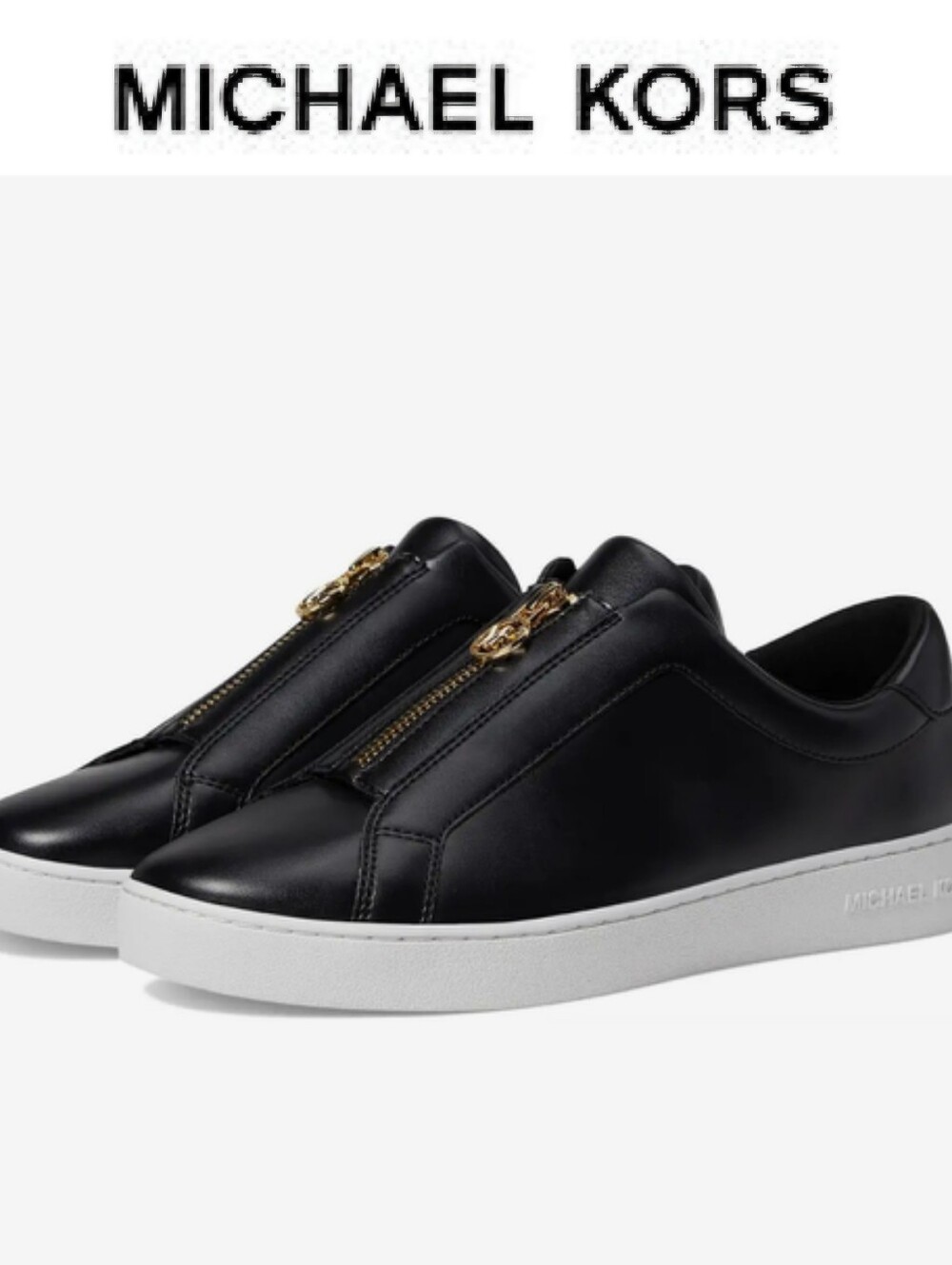 Michael Kors Keaton Zip Slip-On Sneakers- Black